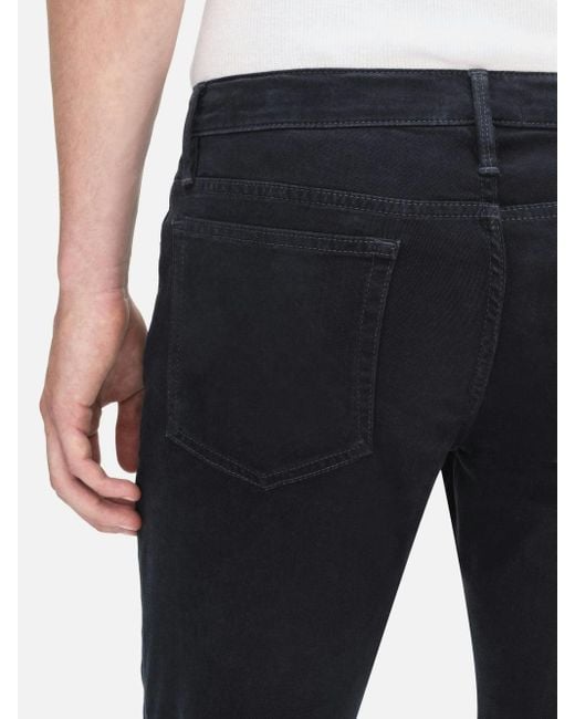 FRAME Black L'Homme Slim Brushed Twill Jeans for men