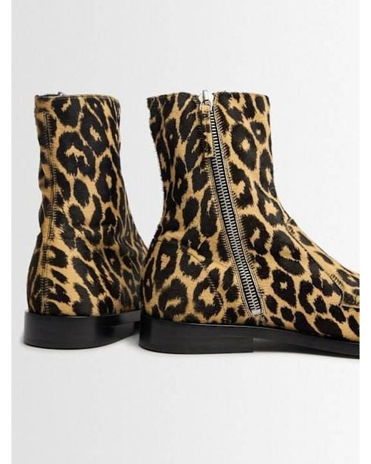 Jil Sander Brown High-Shaft Ankle Boots