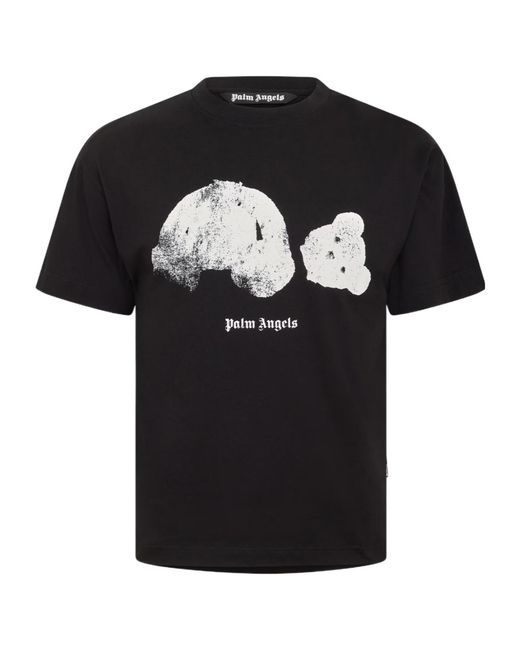 Palm Angels Black Logo Crew Neck T-Shirt for men