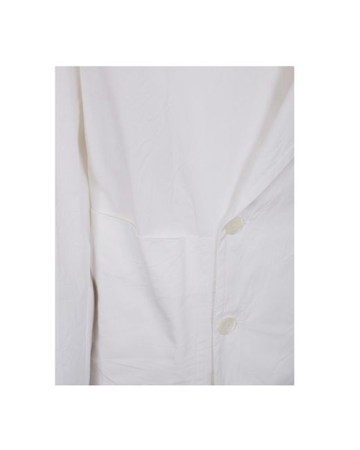 Dries Van Noten White Long-Sleeved Suit Coat for men