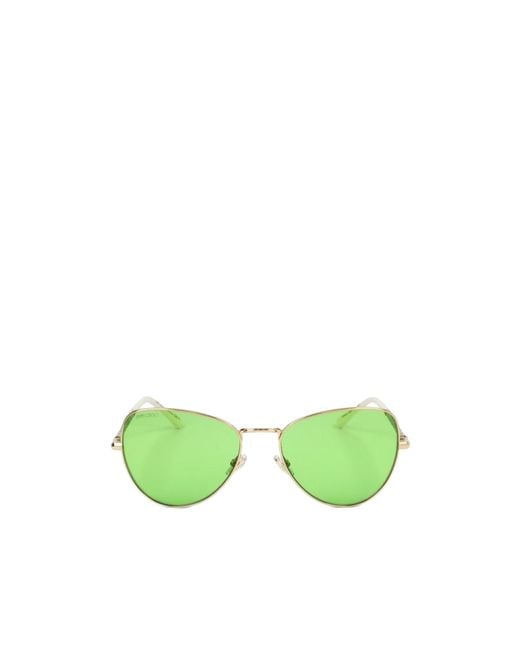Jimmy Choo Green Eyewear Aviator Frame Sunglasses