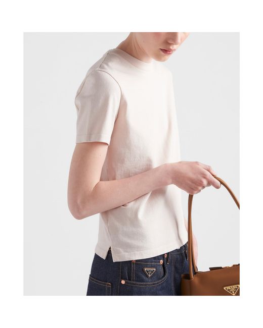 Prada White Jersey T-Shirt