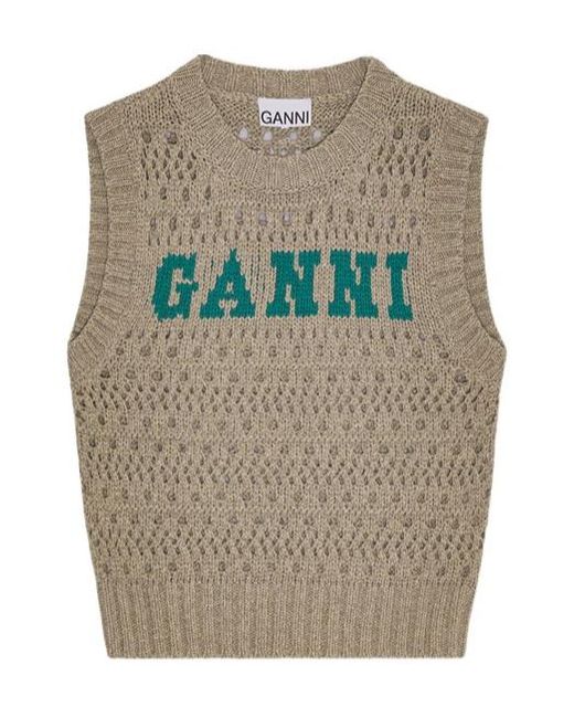 Ganni Gray Knitted Vest