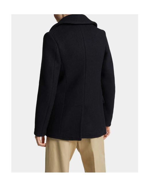 DSquared² Blue Double-Breasted Coat