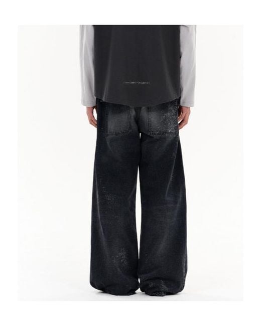we11done Gray Patch Pocket Jeans for men