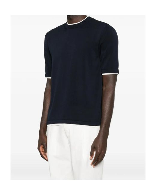 Eleventy Black Short-Sleeved Knitwear for men