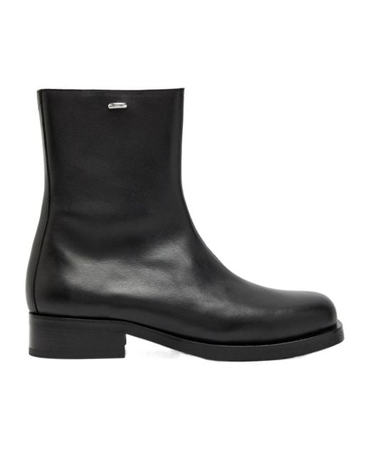 Our Legacy Black Camion Leather Ankle Boots for men