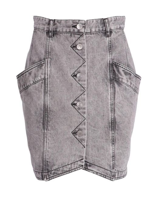 Isabel Marant Gray Denim Skirt