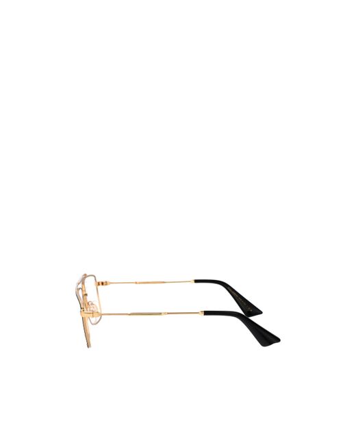 Dolce & Gabbana White Eyewear Rectangle Frame Glasses for men