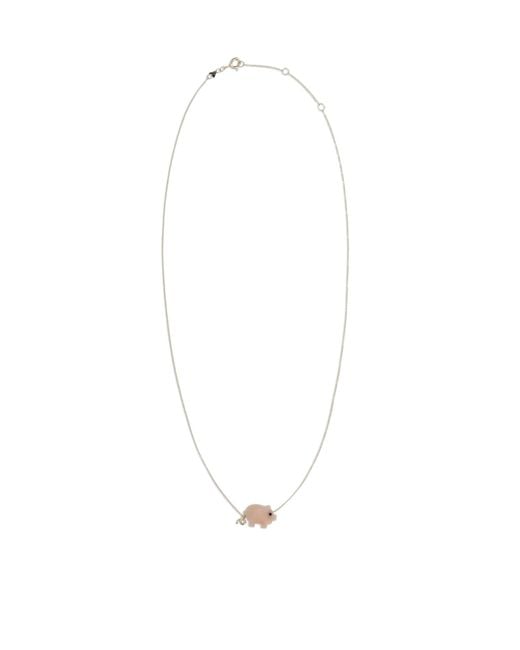 Aliita White Pendant Necklace
