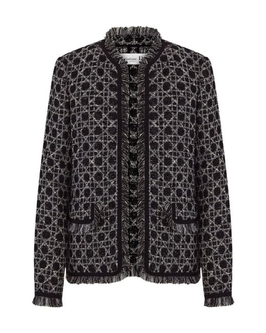 Dior Black Macrocannage Regular-Fit Jacket