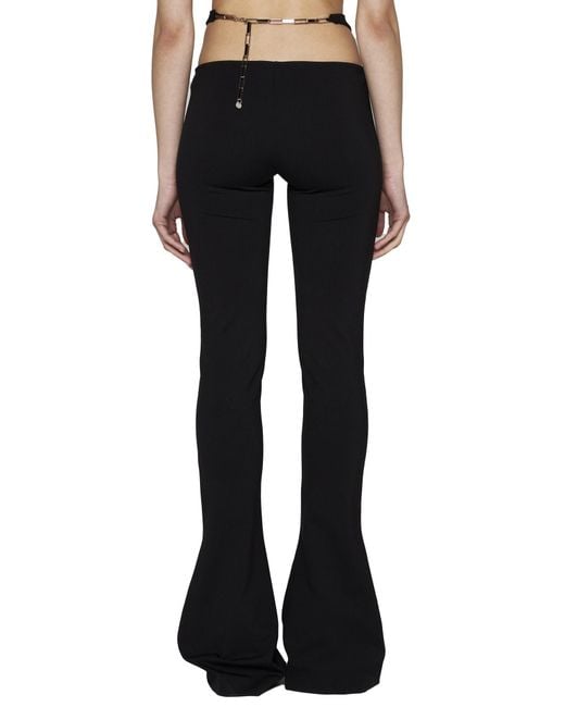 The Attico Black The Remi Cut Out Flared Trousers