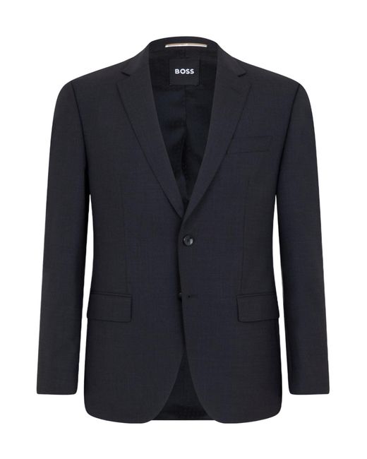 Boss Blue Single-Breasted Blazer for men
