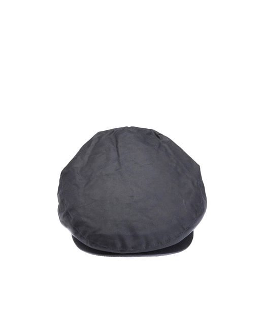Barbour Blue Wax Flat Cap for men