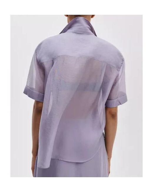 Rag & Bone Purple Collared Short-Sleeved Shirt