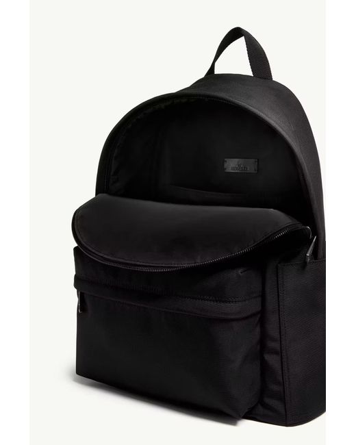 Moncler Black New Pierrick Logo Backpack for men