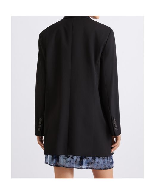Marella Black Double-Breasted Pure Wool Blazer