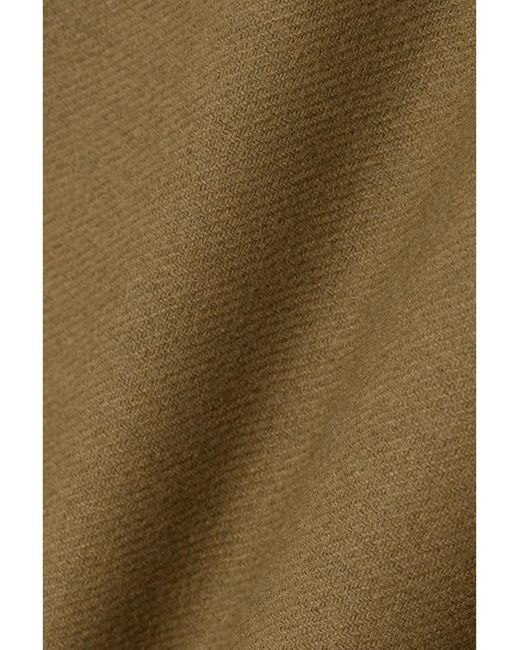 Dries Van Noten Green Split Mid-Length Skirt