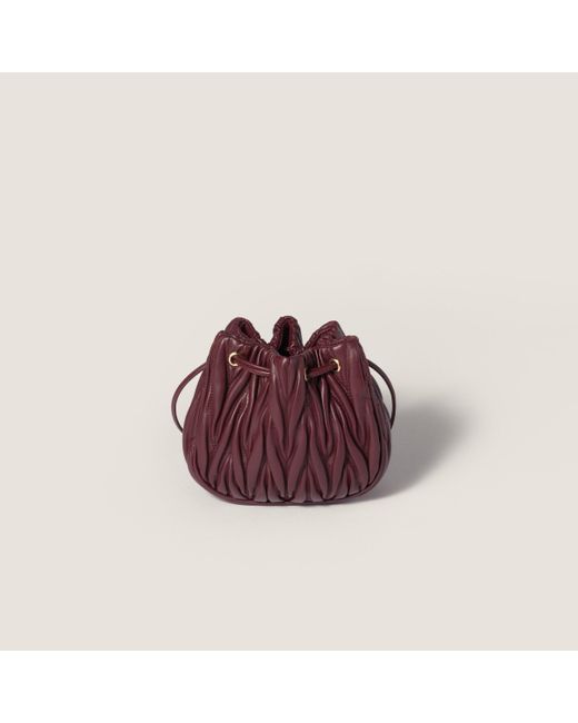 Miu Miu Red Drawstring Clutch