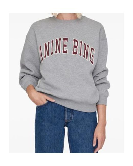 Anine Bing Gray Long-Sleeved Sweater