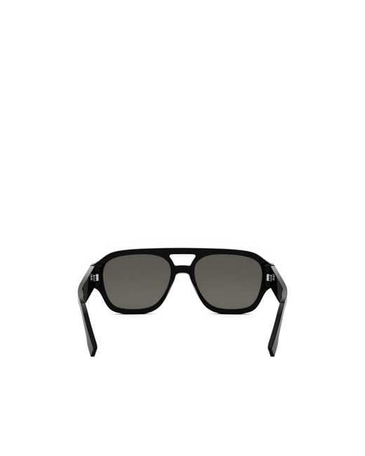 Fendi Black Eyewear Aviator Sunglasses for men