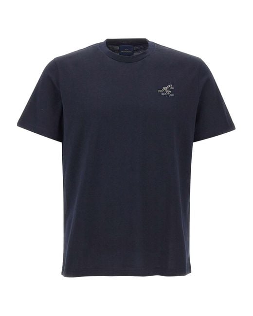 Paul & Shark Blue Logo Crew-Neck T-Shirt for men