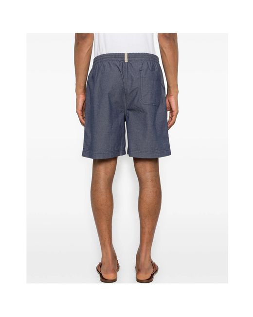 Woolrich Blue Drawstring Shorts for men
