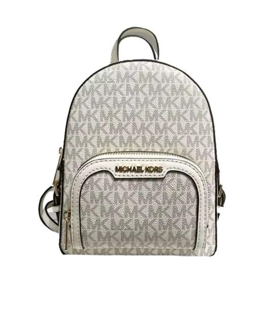 Michael Kors Gray Zippered Backpack