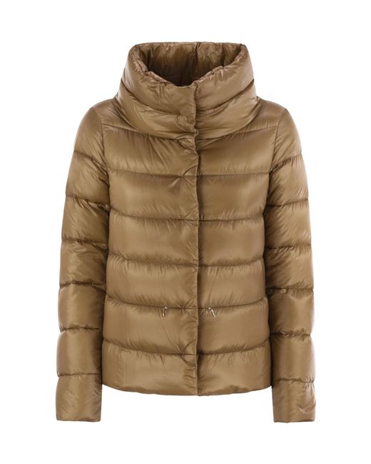 Herno Green Long-Sleeved Down Jacket