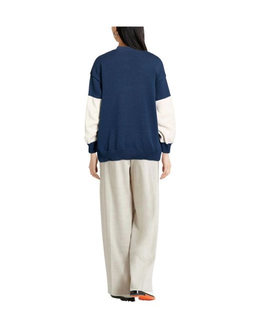 Max Mara Blue Color Block Jumpers