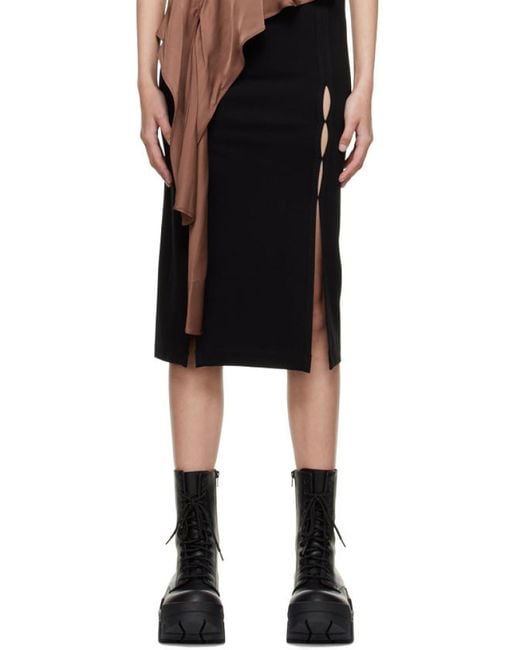 Helmut Lang Brown Asymmetrical Draped Tank Top