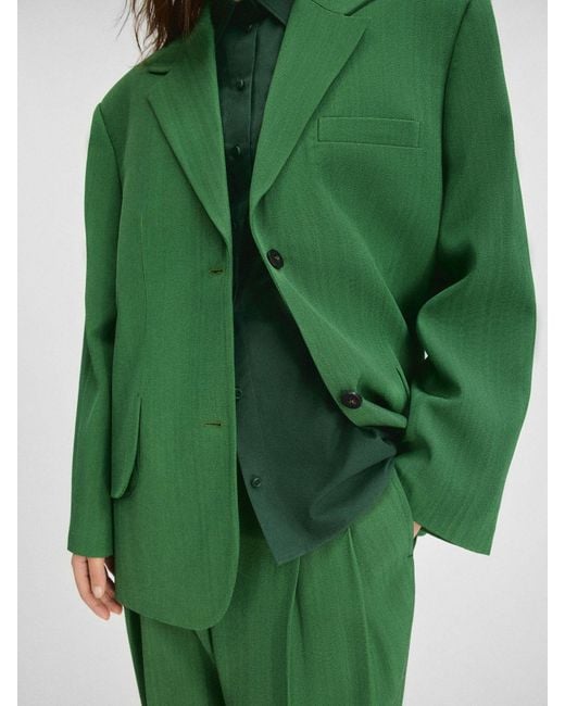 Jacquemus Green Oversized Button-Up Blazer