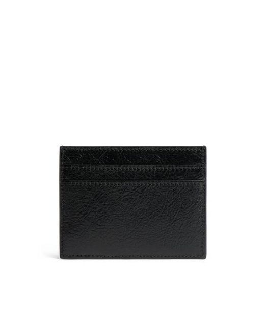 Balenciaga Black Logo Plaque Card Holder for men