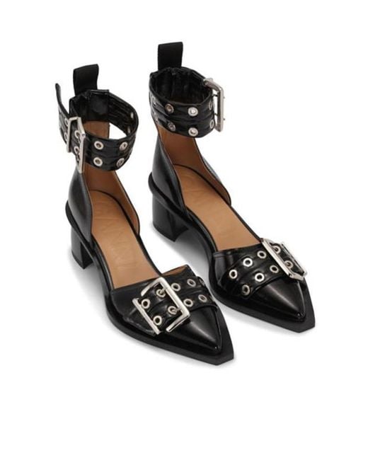 Ganni Black Chunky High Heels