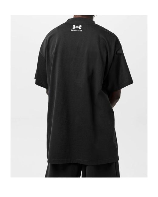 Balenciaga Black X Under Armour Logo T-Shirt for men