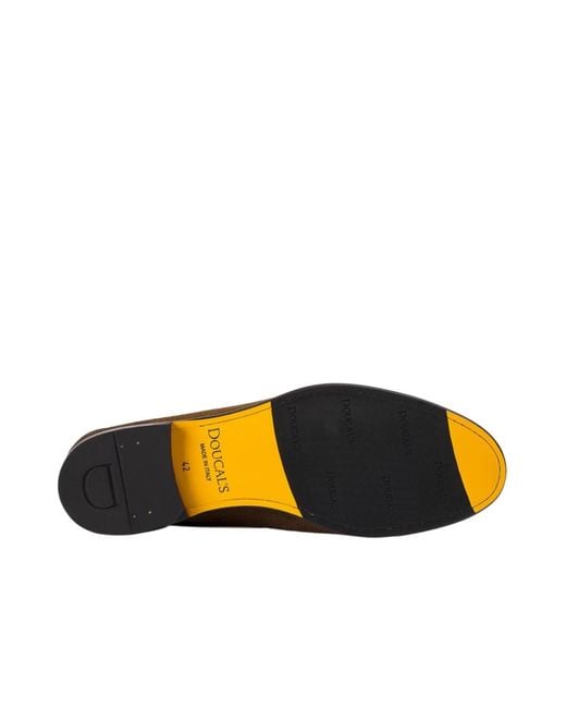 Doucal's Brown Tassel Loafers for men
