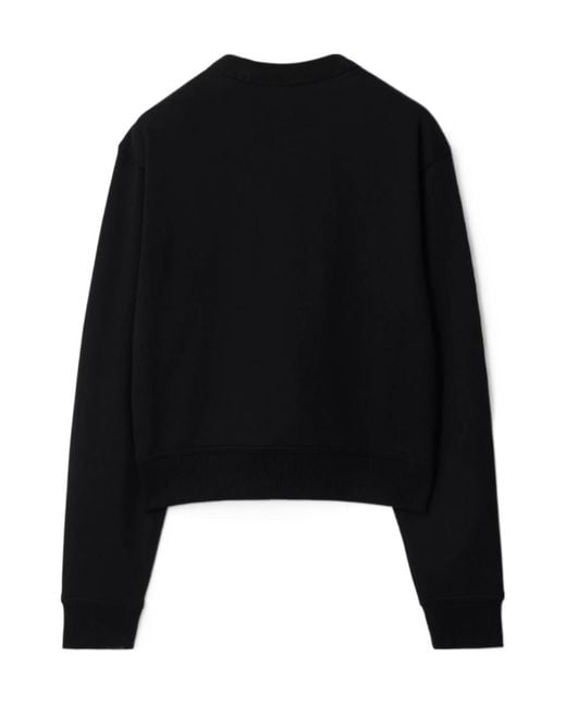 Burberry Black Round Neck Long-Sleeved Sweater