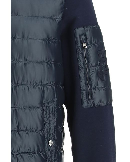 Herno Blue Zipped Padded Down Jacket for men