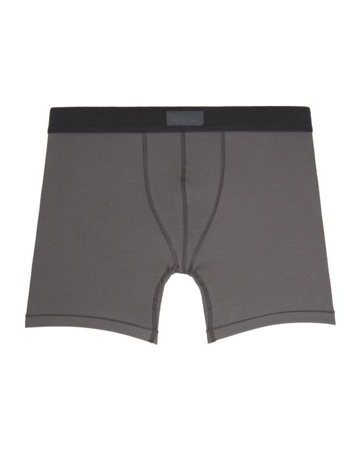 Skims Gray Logo Boxer Briefs Three-Pack for men