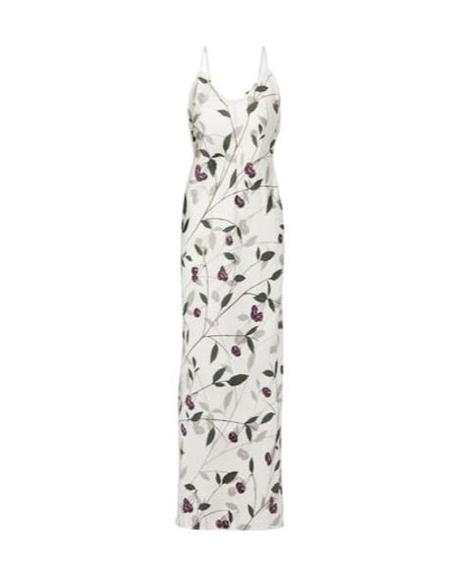 Stella McCartney White Printed Silk Maxi Dress
