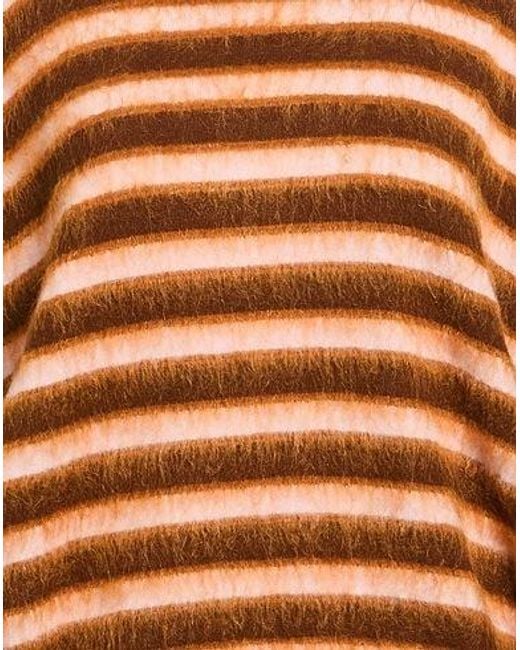 Marni Brown Woolen Knitted Short-Sleeved Shirt
