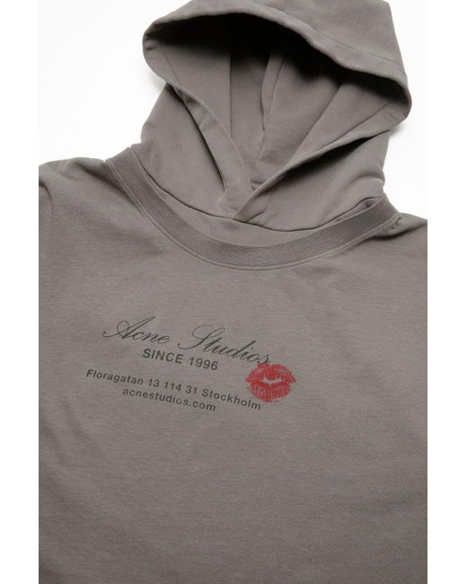 Acne Gray Double-Layered Hoodie