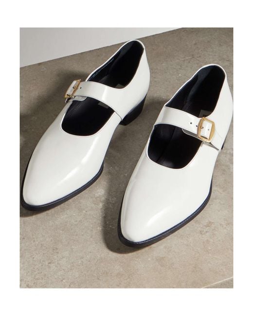 Bally White Gerwin Mary Jane Flats