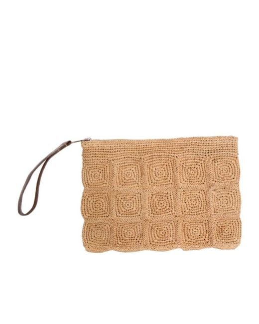 IBELIV Natural Tanala Zipped Clutch Bag