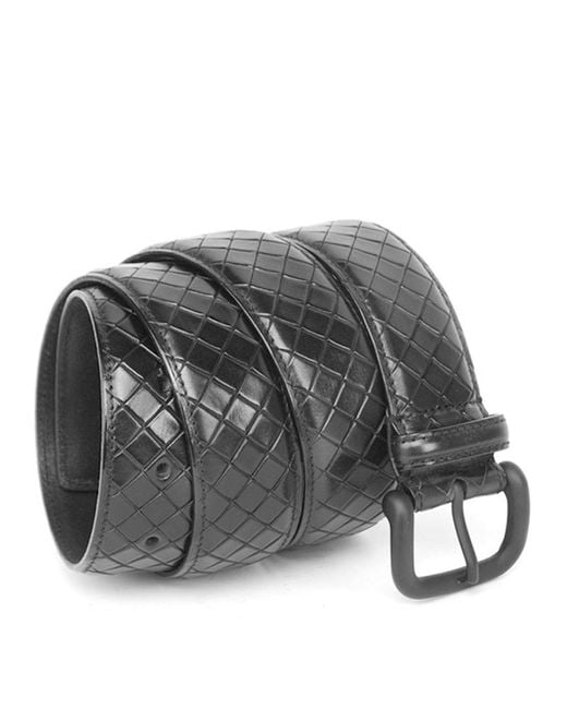 Bottega Veneta Black Weave A Belt for men