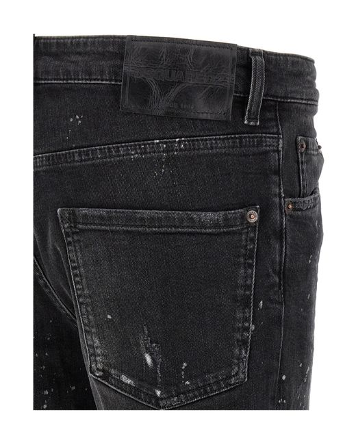 DSquared² Black Splatter Paint Jeans for men