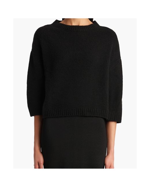Khaite Black Crew-Neck Sweater