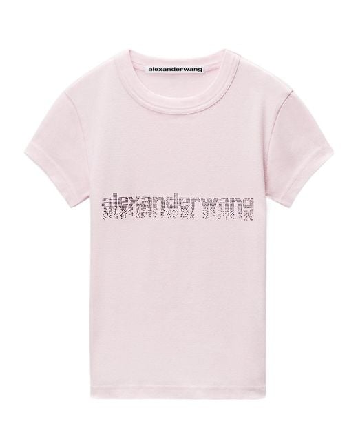 Alexander Wang Pink Hotfix-Graphic T-Shirt