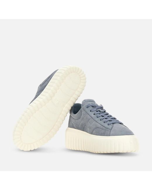 Hogan Blue Platform Low-Top Sneakers