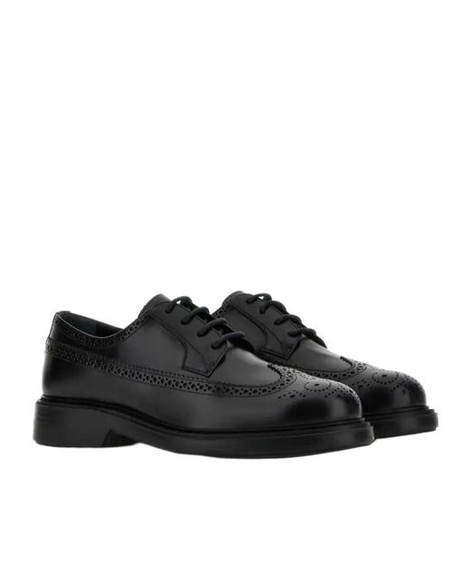 Hogan Black H704 Lace-Up Shoes for men